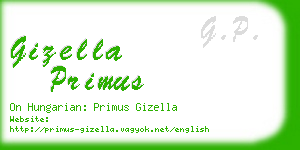 gizella primus business card